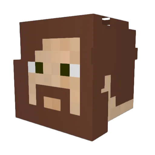 trollhyddan Minecraft avatar head, 3D render