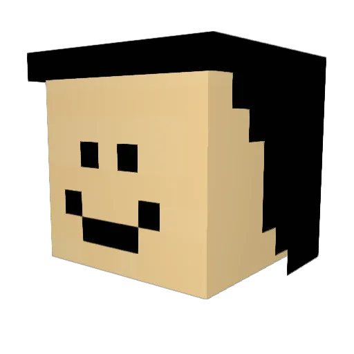 trollinajar Minecraft avatar head, 3D render