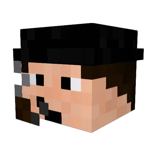 trollmastar Minecraft avatar head, 3D render