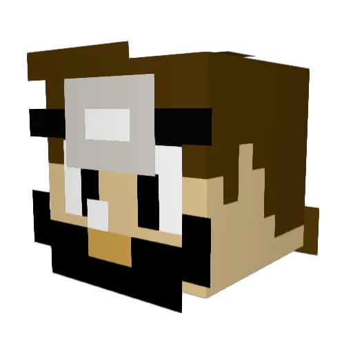trollmaster76 Minecraft avatar head, 3D render