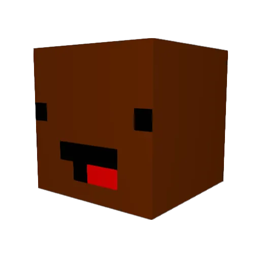 trollpigglet Minecraft avatar head, 3D render