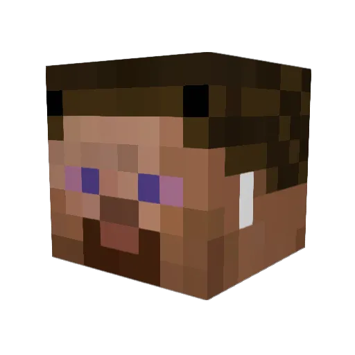 trollreddit Minecraft avatar head, 3D render