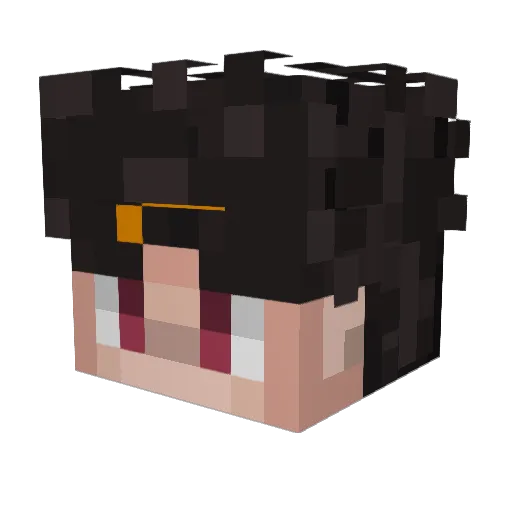 trolunter Minecraft avatar head, 3D render