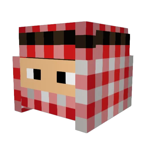 tromaus Minecraft avatar head, 3D render