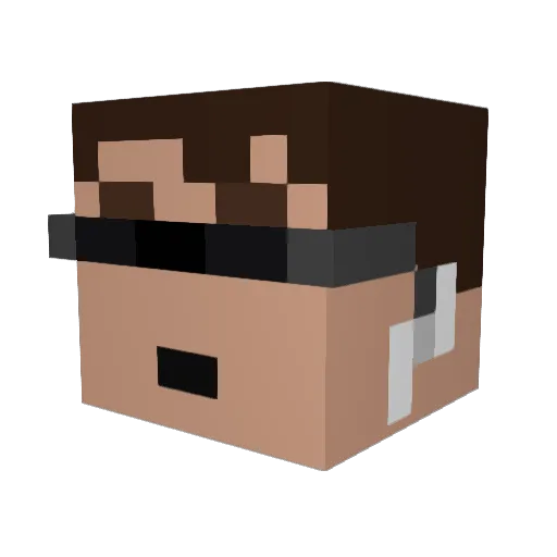 trombone543 Minecraft avatar head, 3D render