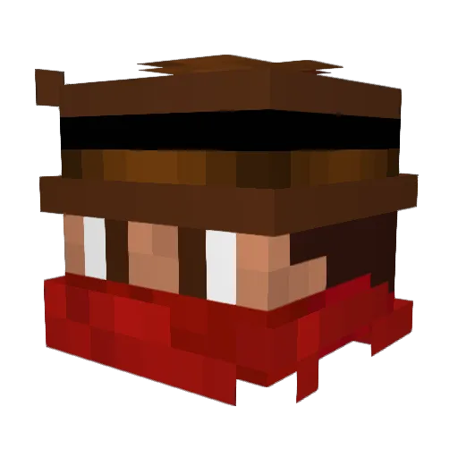 trookvr Minecraft avatar head, 3D render