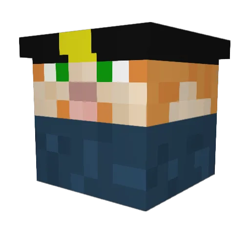 troop_coop Minecraft avatar head, 3D render