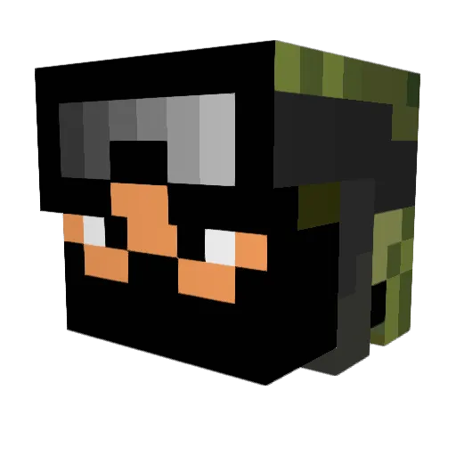 trop33 Minecraft avatar head, 3D render
