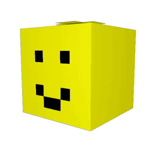 trophyB Minecraft avatar head, 3D render
