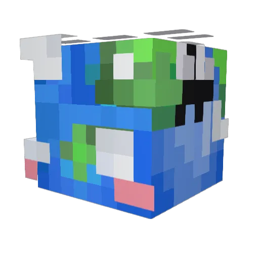 tropic2326 Minecraft avatar head, 3D render