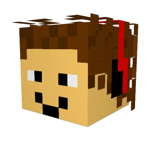 trouble64 Minecraft avatar head, 3D render