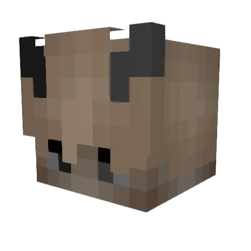 trplehigh Minecraft avatar head, 3D render