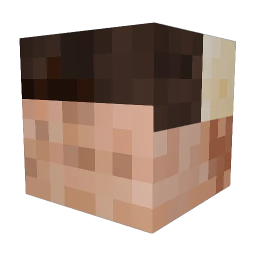 trubama Minecraft avatar head, 3D render