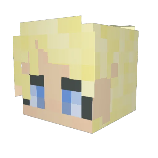 trucarter Minecraft avatar head, 3D render