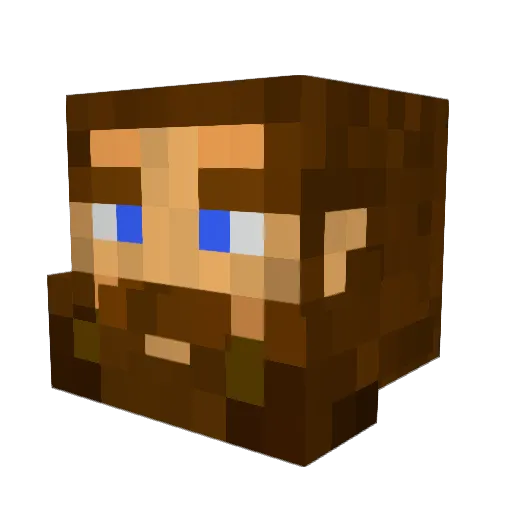 trudooku Minecraft avatar head, 3D render