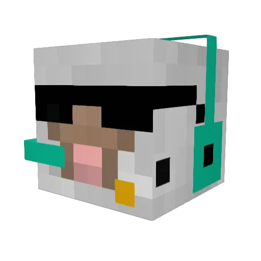 true36 Minecraft avatar head, 3D render