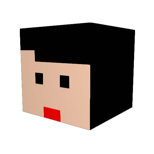 true_0814 Minecraft avatar head, 3D render