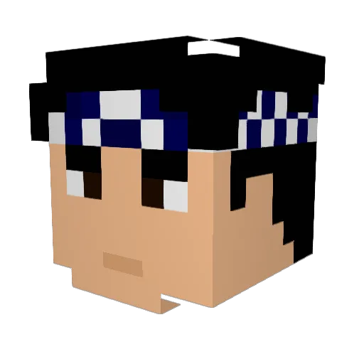 truebigbui Minecraft avatar head, 3D render