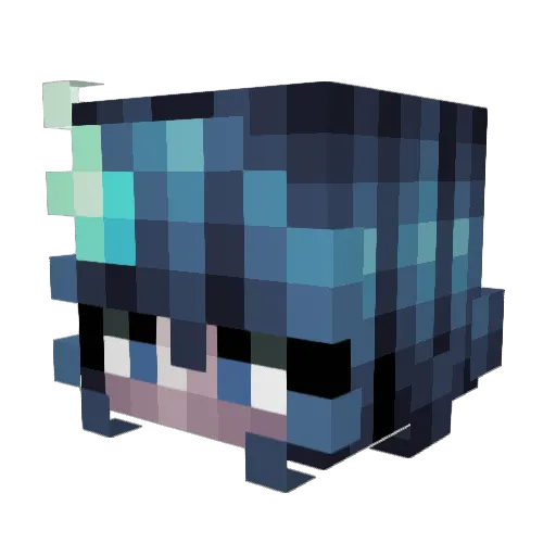 truecry Minecraft avatar head, 3D render