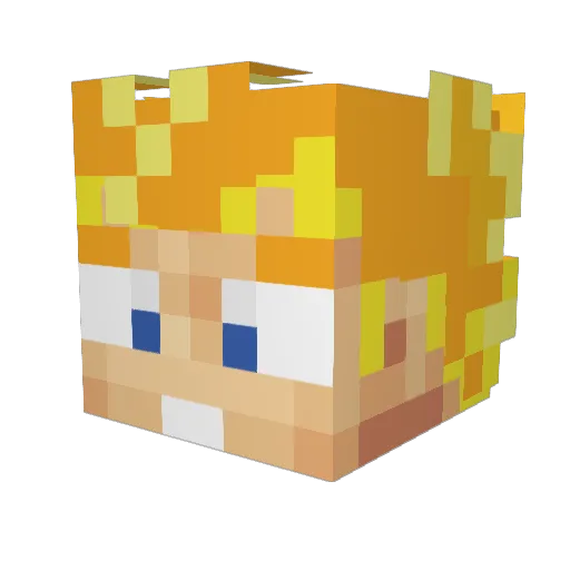 truefisher Minecraft avatar head, 3D render