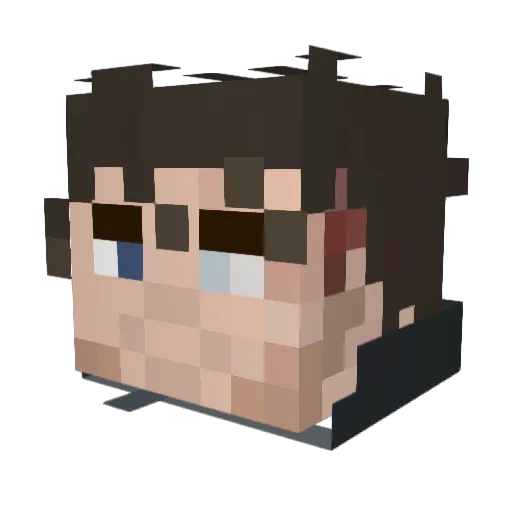 truelawcent Minecraft avatar head, 3D render