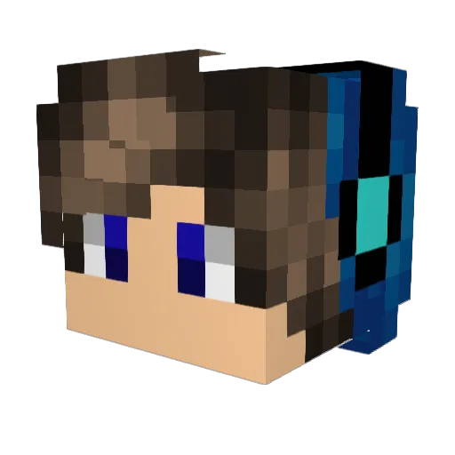 trule Minecraft avatar head, 3D render
