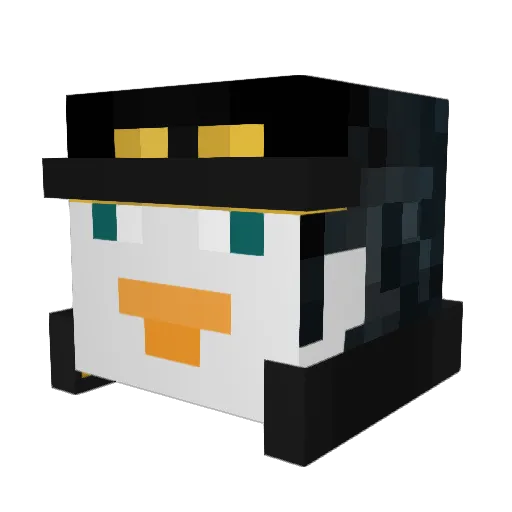 trullallero Minecraft avatar head, 3D render