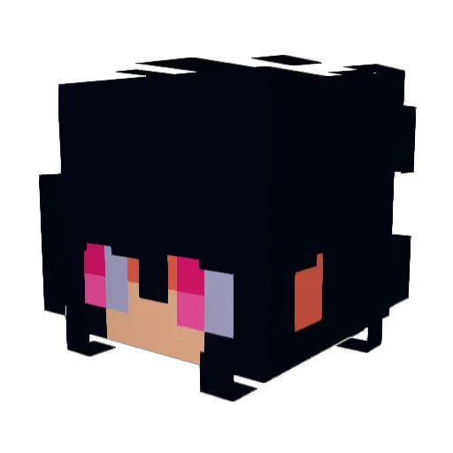 trulyunseen Minecraft avatar head, 3D render