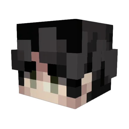 trusq Minecraft avatar head, 3D render