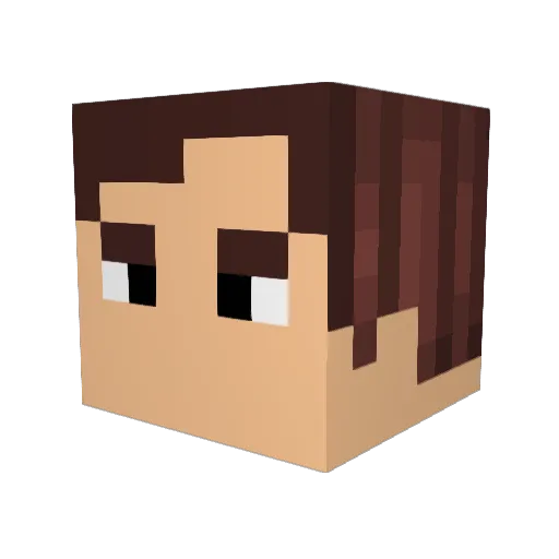 truunkux Minecraft avatar head, 3D render