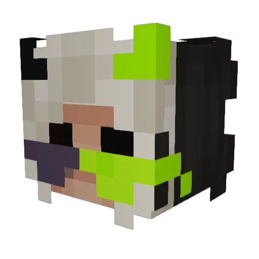 truwubiee Minecraft avatar head, 3D render