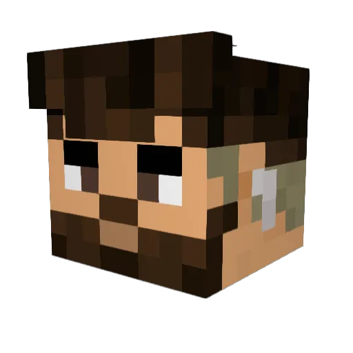 trxcky_ Minecraft avatar head, 3D render