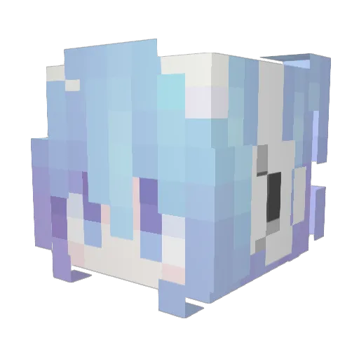 trxdr Minecraft avatar head, 3D render