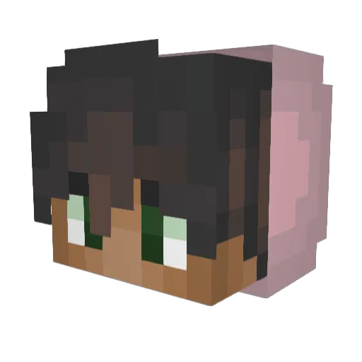 trxgger_ Minecraft avatar head, 3D render