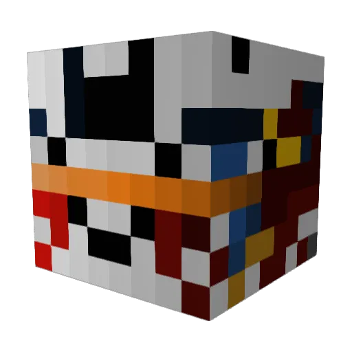 trxvox_ Minecraft avatar head, 3D render