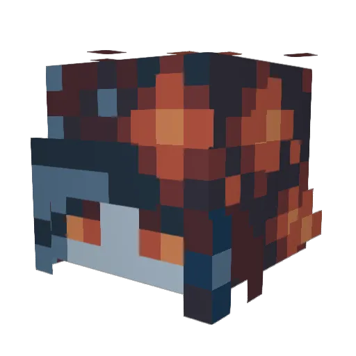 trxywings Minecraft avatar head, 3D render