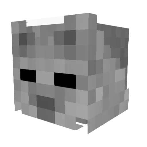trycss Minecraft avatar head, 3D render
