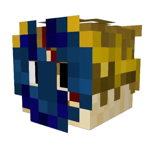 trydint Minecraft avatar head, 3D render