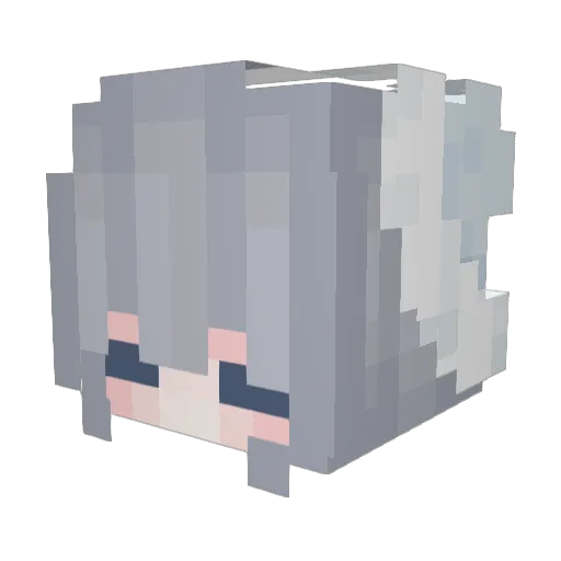 tryingpos Minecraft avatar head, 3D render