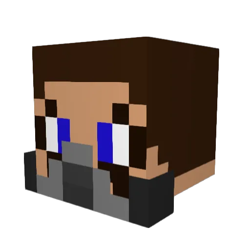 trynowmk Minecraft avatar head, 3D render
