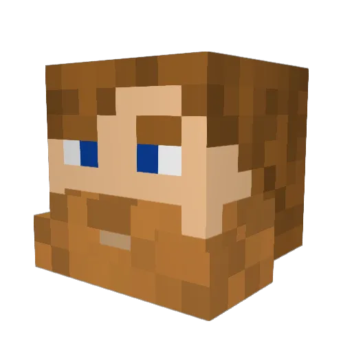 trytanim Minecraft avatar head, 3D render