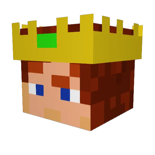 tsemanie Minecraft avatar head, 3D render