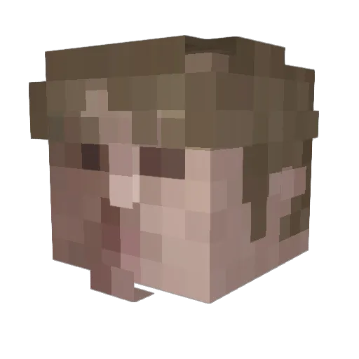 tsevor Minecraft avatar head, 3D render
