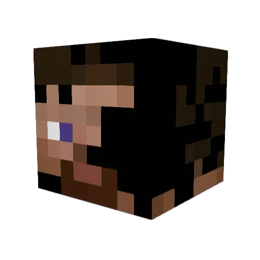 tshirt1 Minecraft avatar head, 3D render