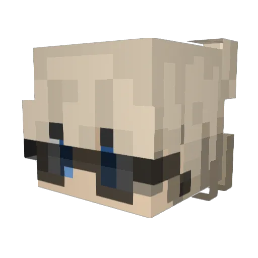 tsku Minecraft avatar head, 3D render