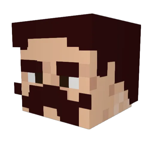 tsommy Minecraft avatar head, 3D render