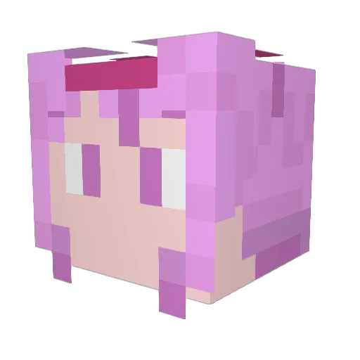 tsou04 Minecraft avatar head, 3D render