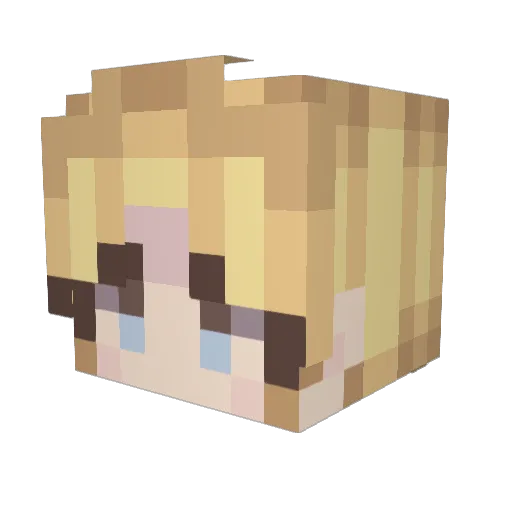 tsquidly Minecraft avatar head, 3D render