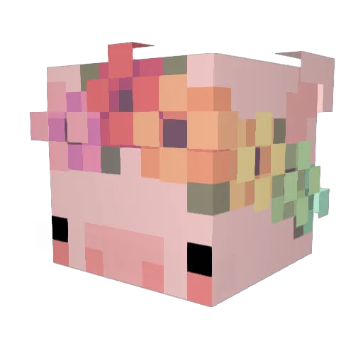 tstop Minecraft avatar head, 3D render