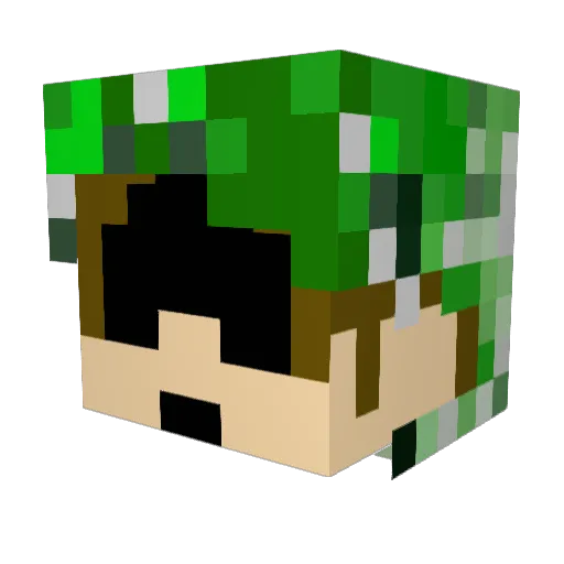 tsubap Minecraft avatar head, 3D render